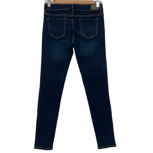 Aeropostale Low Rise Dark Wash Skinny Jeans Leggings - Picture 3 of 11
